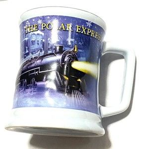 The Polar Express BELIEVE 3D Raised Ceramic Hot Chocolate/Coffee Mug  XMas Movie